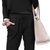 PRETTYGARDEN Women's Fall 2 Piece Lounge Outfit Long Sleeve Crewneck Pullover Tops High Waisted Pants Set Tracksuit