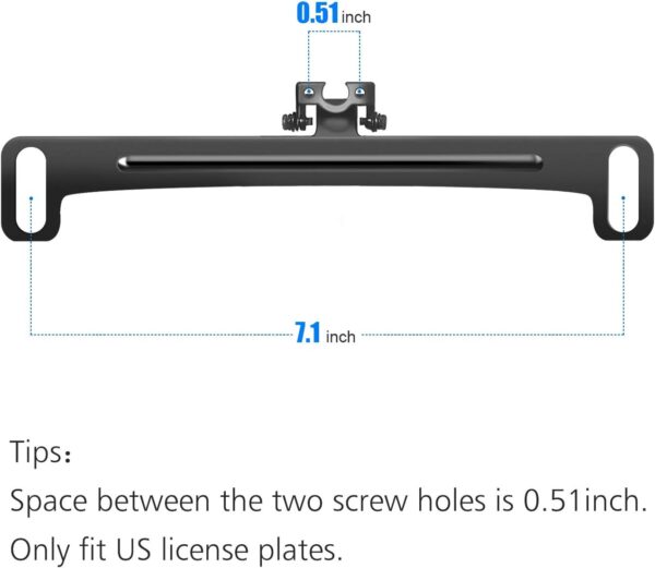 Universal Car Rear View Camera License Plate Bracket,Upgraded Full Stainless Steel Backup Camera Mount Dash Cam Mirror Camera Accessory Rear Camera Mount,Only Installation Holder for Back Up Camera