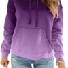 BeadChica Womens Casual Hoodies Crew Neck Long Sleeve Sweatshirts With Pocket Lightweight Pullover Tops