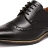 Bruno Moda Italy Prince Men's Classic Modern Oxford Wingtip Lace Dress Shoes