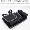 Car Trunk Organizer and Storage, Backseat Hanging Organizer for SUV, Truck, MPV, Waterproof, Collapsible Cargo Storage Bag with 4 Pockets, Car Interior Accessories for Men and Women (Black)