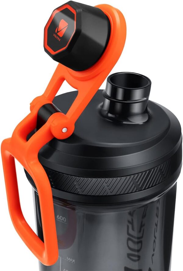 VOLTRX Electric Protein Shaker Bottle - USB Rechargeable Mixer Cup for Shakes and Meal Replacements, BPA-Free Tritan, 24oz