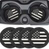 AUCELI 4 Pack Car Cup Holder Coasters, Colored American Flag US Flag Insert Car Cup Coaster, 2.75 Inch Anti Slip Shockproof Embedded Drink Mat, Vehicle Interior Decor Accessories