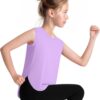 JOCMIC Girls Tank Tops Quick Dry Kids Sleeveless Athletic Shirts for Gym Yoga Running