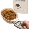 Food Digital Measuring Spoon Scoop Scale, Electronic Measuring Scale Spoon | LCD Display, 5 Measurement Units, Accurate Kitchen Gadget for Cooking, and Pet Dog Cat Food Cup Spoon Scale - White Color