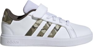 adidas Unisex-Child Grand Court 2.0 Elastic Lace Sneaker