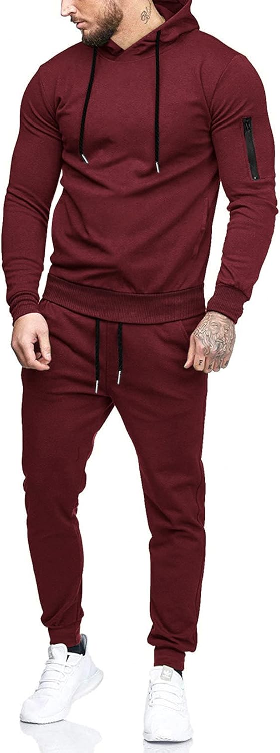 COOFANDY Men's Tracksuit 2 Piece Hooded Athletic Sweatsuits Casual Running Jogging Sport Suit Sets