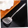 PRETYZOOM Stainless Steel Slotted Turner Spatula with Round Handle Heavy Duty Kitchen Utensil for Cooking Frying and Serving Essential Heat Resistant Kitchen Gadget