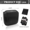 2PCS Car Trash Can with Lid + 60PCS Garbage Bag,Mini Trash Can Car Interior Accessories with Capacity 700ml,Multifunctional ABS Car Organizers and Storage (Black)