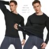 5 or 4 Pack Men's Thermal Compression Shirt Fleece Lined Long Sleeve Athletic Base Layer Cold Weather Gear Workout Top