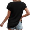 WIHOLL Womens Tops Basic Summer V Neck T Shirts Short Sleeve Dressy Casual Loose Fit Cute Tee Clothes Trendy Fashion Outfits