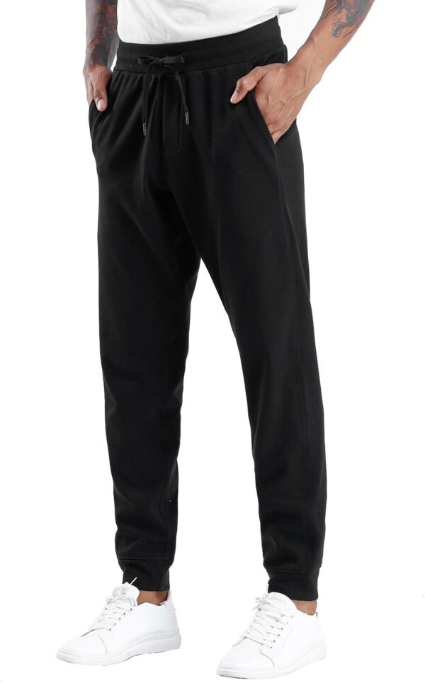 THE GYM PEOPLE Mens' Fleece Joggers Pants with Deep Pockets in Loose-fit Style