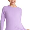 HASMES Girls Long Sleeve Athletic Shirts Active Quick Dry Lightweight Clothes Kids Teens Sports Tees Yoga Basic Tops