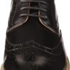 Bruno Moda Italy Prince Men's Classic Modern Oxford Wingtip Lace Dress Shoes