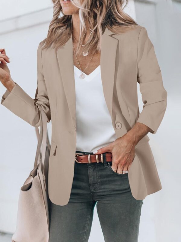 Cicy Bell Womens Casual Blazers Open Front Long Sleeve Work Office Suit Jackets Blazer