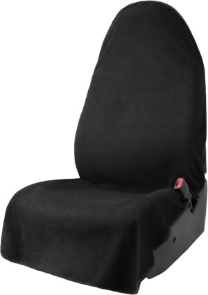 Leader Accessories Black Waterproof Sweat Towel Seat Cover Universal Non-Slip for Car Truck SUV Seat for Dog & Kid Workout Outdoor OR Sport Activities