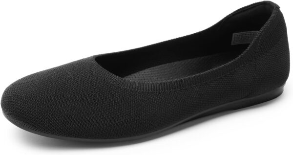 DREAM PAIRS Wide Ballet Flats Shoes for Women, Width Foldable Knit Women's Flats with Arch Support, Comfortable Shoes for Women Dressy Casual Work Office