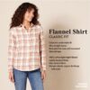 Amazon Essentials Women's Classic-Fit Long-Sleeve Lightweight Plaid Flannel Shirt