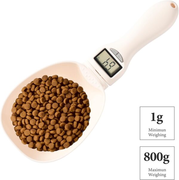 Electronic Digital Measuring Spoon,800g/0.1g High Precision Food Spoon Scale with LCD Screen,for Measuring Dog Cat Food Daily Meals,Kitchen Gadget