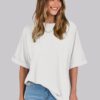 ANRABESS Women's Oversized T Shirts Short Sleeve Crewneck Summer Tops Casual Loose Basic Tee Shirts 2025 Trendy Clothes