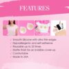 Hollywood Fashion Secrets Silicone Coverups, Hypoallergenic, Reusable, Washable, Gentle on Skin, Ultra Thin, Self Adhesive, Light Shade, 2 Packs