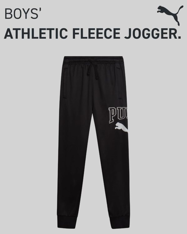 PUMA Boys' Jogger Pants - Soft Performance Fleece Athletic Jogger Sweatpants for Boys (8-20)