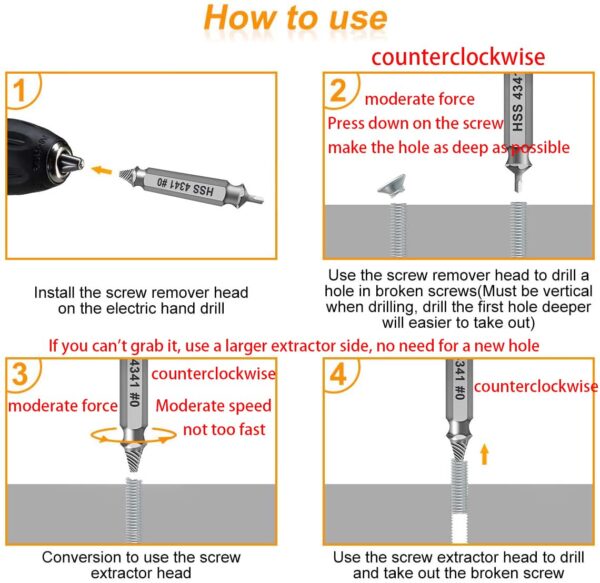 Gifts for Men,Damaged Screw Extractor Set-Valentines Day Gifts for Him,Mens Gifts,Husband,Stripped Screws Nuts & Bolts Drill Bit Tools for Easy Removal of Rusty Broken Hardware Gifts