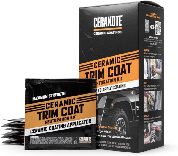 CERAKOTE® Ceramic Trim Coat Kit - Quick Plastic Trim Restorer - Ceramic Coating Black Trim Restoration to Last Over 200 Washes – A Ceramic Coating, Not a Dressing