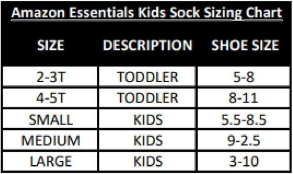 Amazon Essentials Unisex Kids and Toddlers' Cotton Crew Socks, 10 Pairs