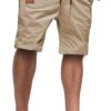 JMIERR Mens Casual Shorts - Cotton Drawstring Summer Beach Stretch Twill Chino Golf Shorts