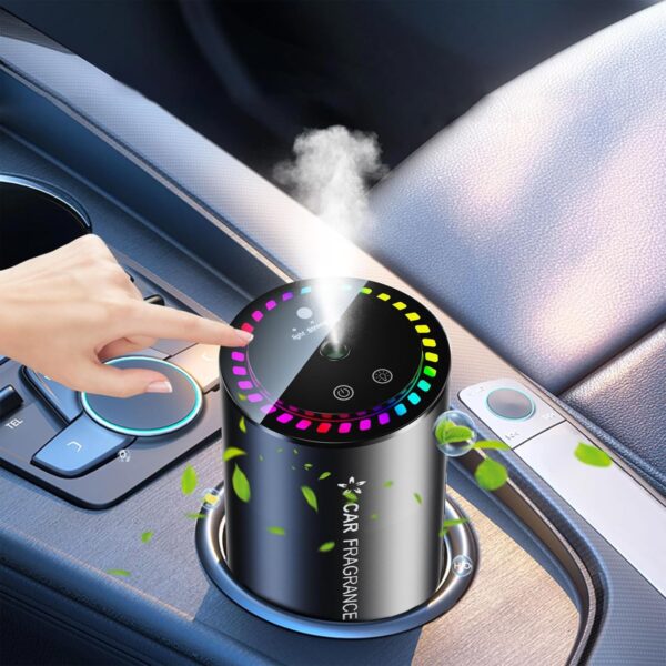 Car Diffuser, Smart Car Air Freshener, Essential Oil Diffuser with a 50ml Cologne Perfume Lasts 4 Months, Smart on/Off, 3 Concentration Modes, Car Accessories for Woman&Men, Diffusers for Home, Car