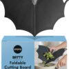 Cutting Board by OTOTO – Wooden & Plastic Cutting Boards for Kitchen, Fun & Spooky Kitchen Gadgets, Housewarming & Goth Gifts, Dishwasher Safe (Bat, Plastic)