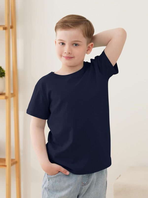 5 Pack Boys Shirts Short Sleeve Shirts for Boys Cotton T-Shirts Kids Toddler Tshirts Tees Clothes Summer Tops