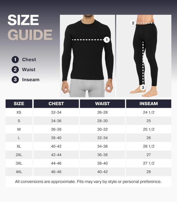 Thermajohn Long Johns Thermal Underwear for Men Fleece Lined Base Layer Set for Cold Weather