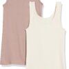 Amazon Essentials Women's Slim-Fit Tank, Pack of 2