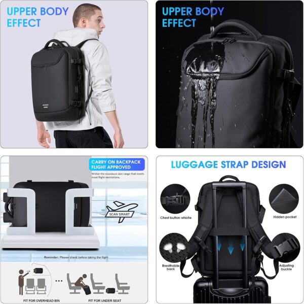 Vacuum backpack with pump,compression backpack for travel,50l Airback Backpack With Vacuum Seal,Business Back Pack,USB Charging Port bags Water Resistant Travel Backpack for Women & Men