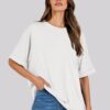 ANRABESS Women's Oversized T Shirts Short Sleeve Crewneck Summer Tops Casual Loose Basic Tee Shirts 2025 Trendy Clothes