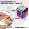 Fidget Spinner Toys Cube Adults, Easter Basket Stuffers for Teens Metal Cool Stuff Desk Gadgets Office Toys Small Anxiety Figette Sensory Toy ADHD Tool Fingears Figet Stress Valentine Gift for Boys