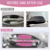 10 PCS Bling Car Door Handle Protector, Shiny Crystal Rhinestone Anti-Scratch Glitter Universal Cars Door Handle Protective Cover, Pink Car Accessories for Women (Pink)