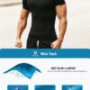 4/5 Pack Workout Compression Shirts Men Long/Short Sleeve Rash Guard Athletic Undershirt Gear T Shirt for Sports