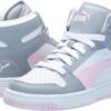 PUMA Kids' Rebound Layup Mid Hook and Loop Sneaker