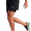 Pudolla Men’s 2 in 1 Running Shorts 5" Quick Dry Gym Athletic Workout Shorts for Men with Phone Pockets