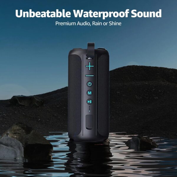 ZZA Bluetooth Speaker with HD Sound, Portable Wireless, IPX5 Waterproof, Up to 24H Playtime, TWS Pairing, BT5.3, for Home/Party/Outdoor/Beach, Electronic Gadgets, Birthday Gift