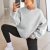 EFAN Womens Oversized Sweatshirts Hoodies Fleece Crewneck Sweaters Casual Tops Comfy Fall Fashion Outfits Winter Clothes 2025