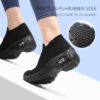 STQ Womens Slip on Walking Shoes Breathable Non Slip Work Shoes Comfortable Air Cushion Orthopedic Sneakers with Arch Support