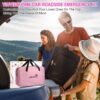 Roadside Emergency Car kit for Vehicles, with 4 in 1 Inflatable Car Vacuum Cleaner, Pink Jumper Cables, First Aid Kit, Tow Rope, Vehicle Road Trip Must Haves Pink Accessories for Women