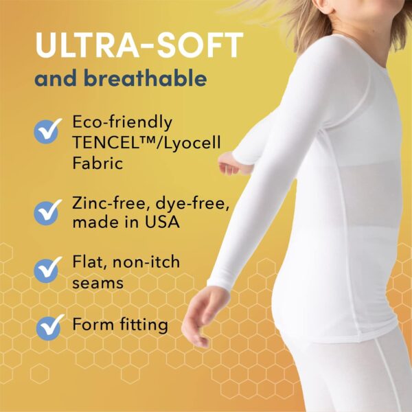 Ultra-Soft Non-Itch Eczema Shirt for Kids (4 Years), Eco-Friendly Tencel Eczema Clothing, No Zinc or Dyes