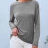 SUNBS Womens 3 Packs Long Sleeve Shirts Loose Fit Fall Tops Fashion Clothes Outfits 2025 Basic Tee Crew Neck Tops