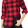 Amazon Essentials Women's Classic-Fit Long-Sleeve Lightweight Plaid Flannel Shirt