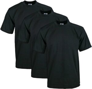 Pro Club Men's 3-Pack Heavyweight Cotton Short Sleeve Crew Neck T-Shirt